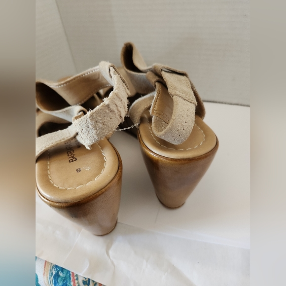 Barbara Barbieri Strappy Suede Leather Platform Wedge Sandal Sz 8 Made In Italy - Picture 2 of 8
